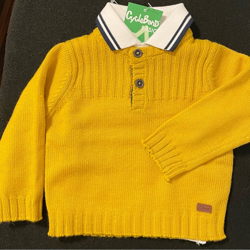 CycleBand Yellow Knit Sweater and Pant Set